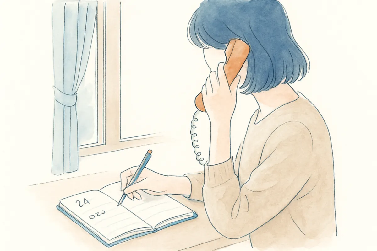 無料相談で調査の可否を確認しながらメモを取る様子