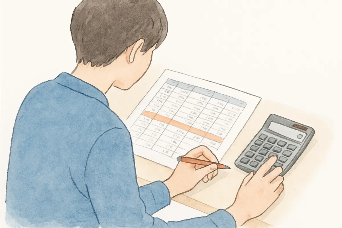 彼氏の調査にかかる費用相場を確認する手元