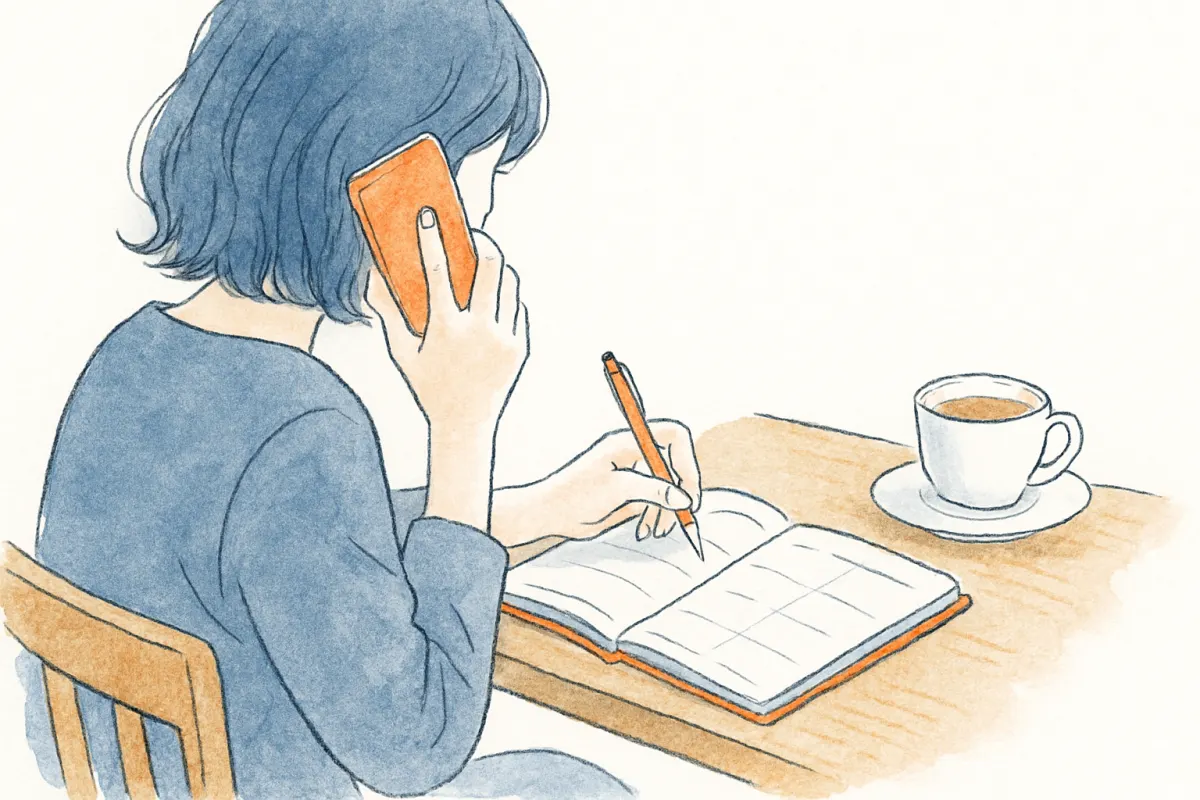 探偵の無料相談で調査の可否を確認する様子