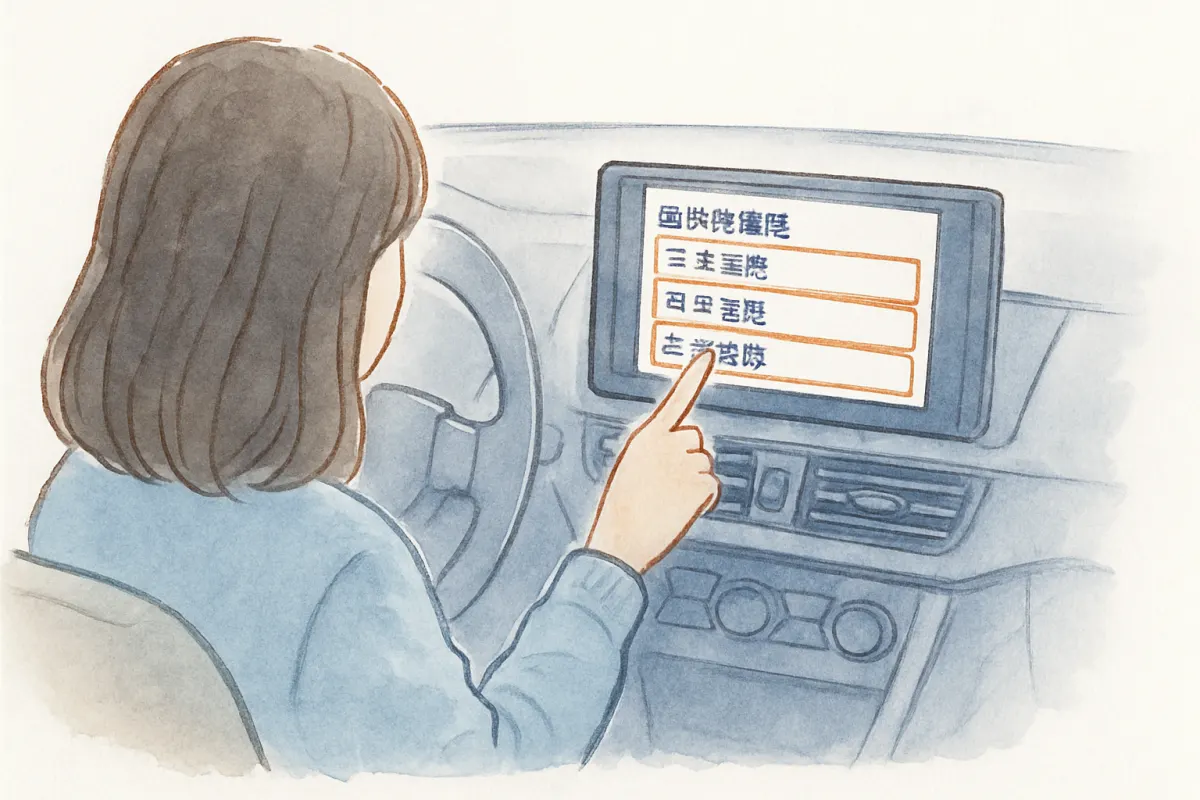 カーナビに痕跡が出やすい場所