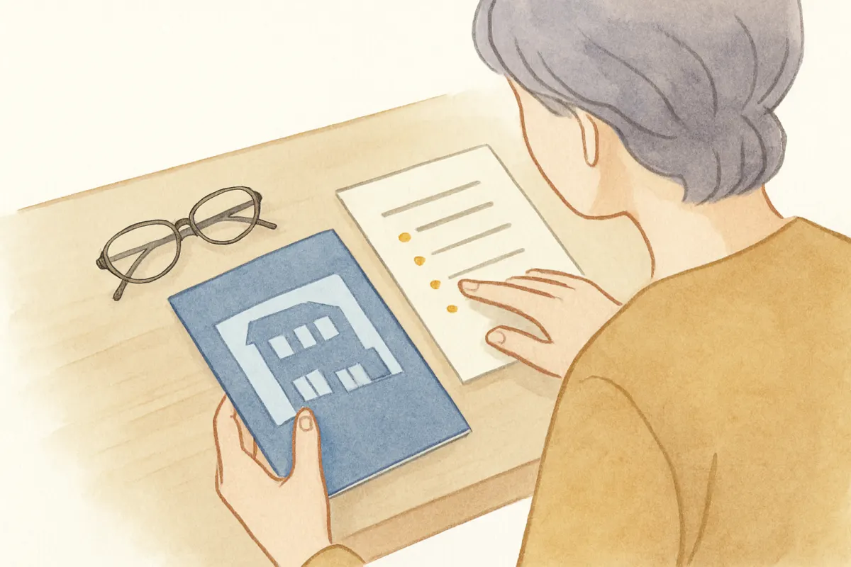 興信所の身上調査の項目を確認する親の手元