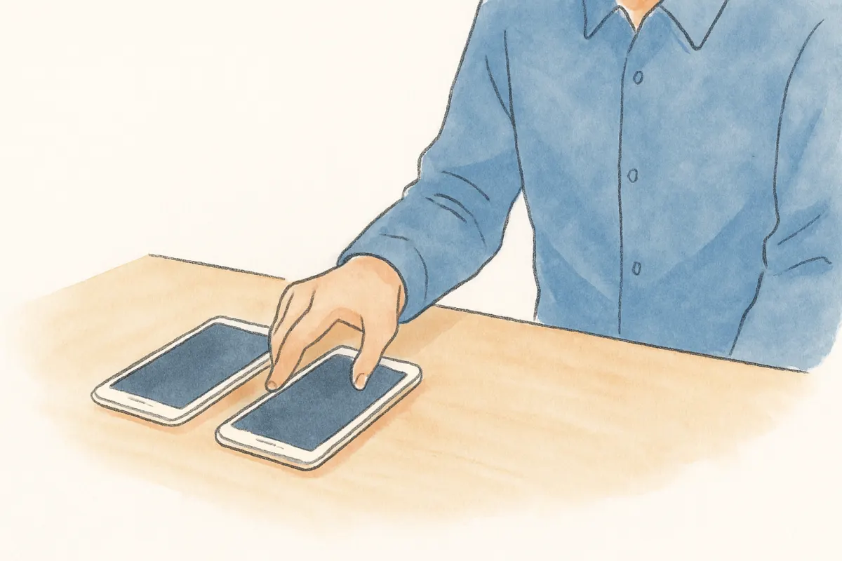 使い分けられる私物と社用の2台のスマホ
