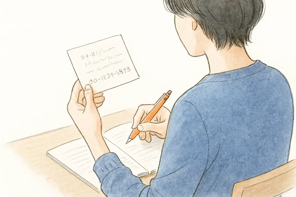 相談前に手がかりをまとめたメモ