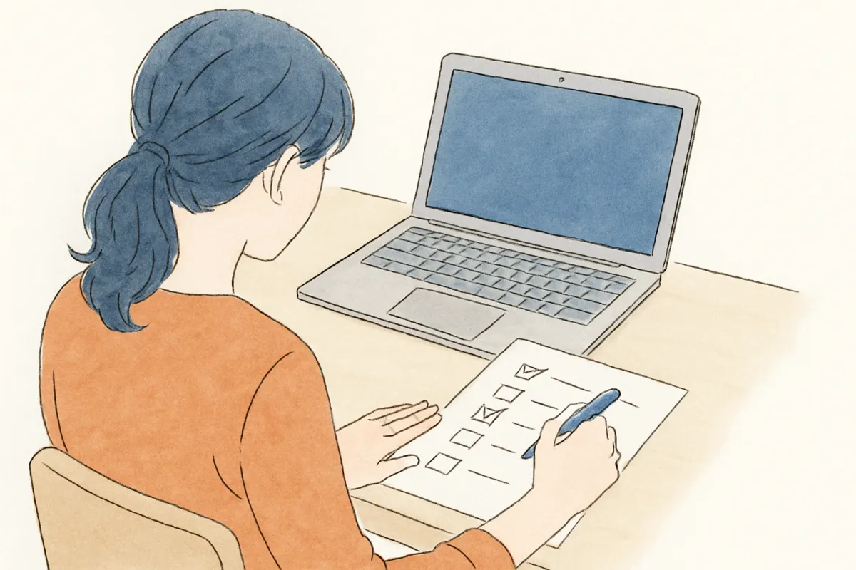 探偵事務所218社の公式サイトの記載を項目ごとに集計する様子