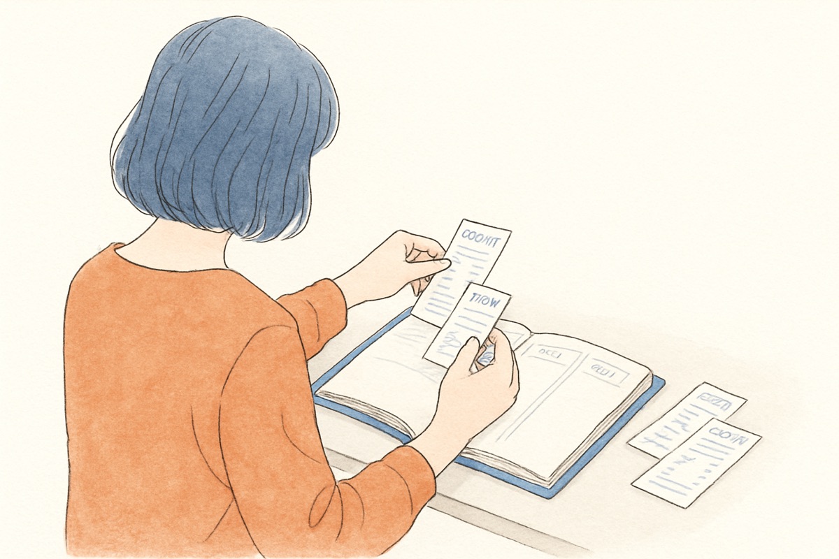 自分でできる安全な範囲の記録整理