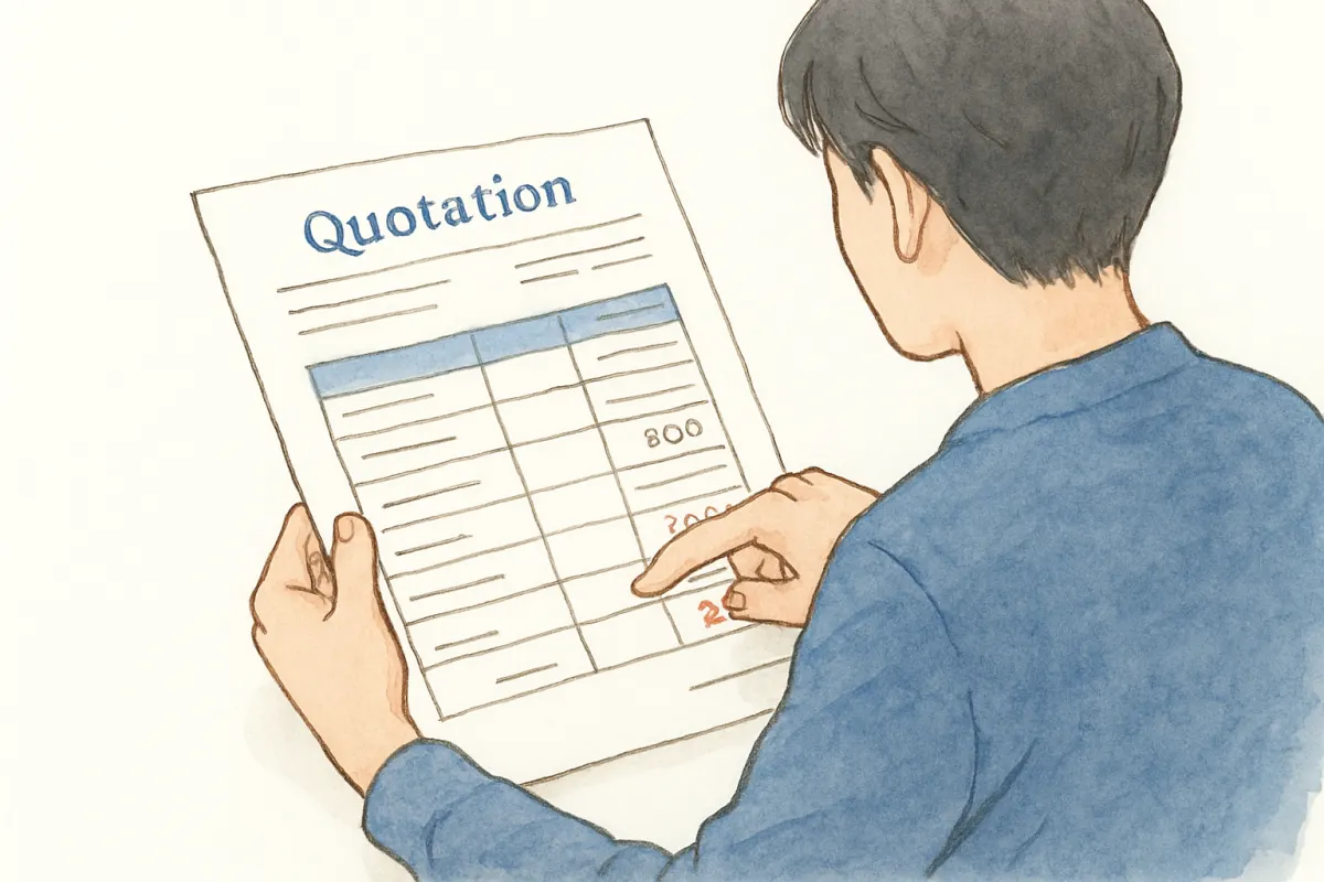 調査費用の目安を確認する場面