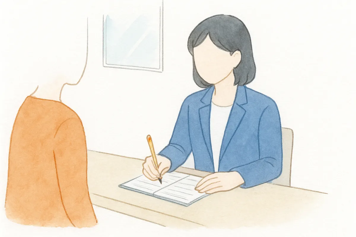 探偵の無料相談で調査の進め方を確認する様子