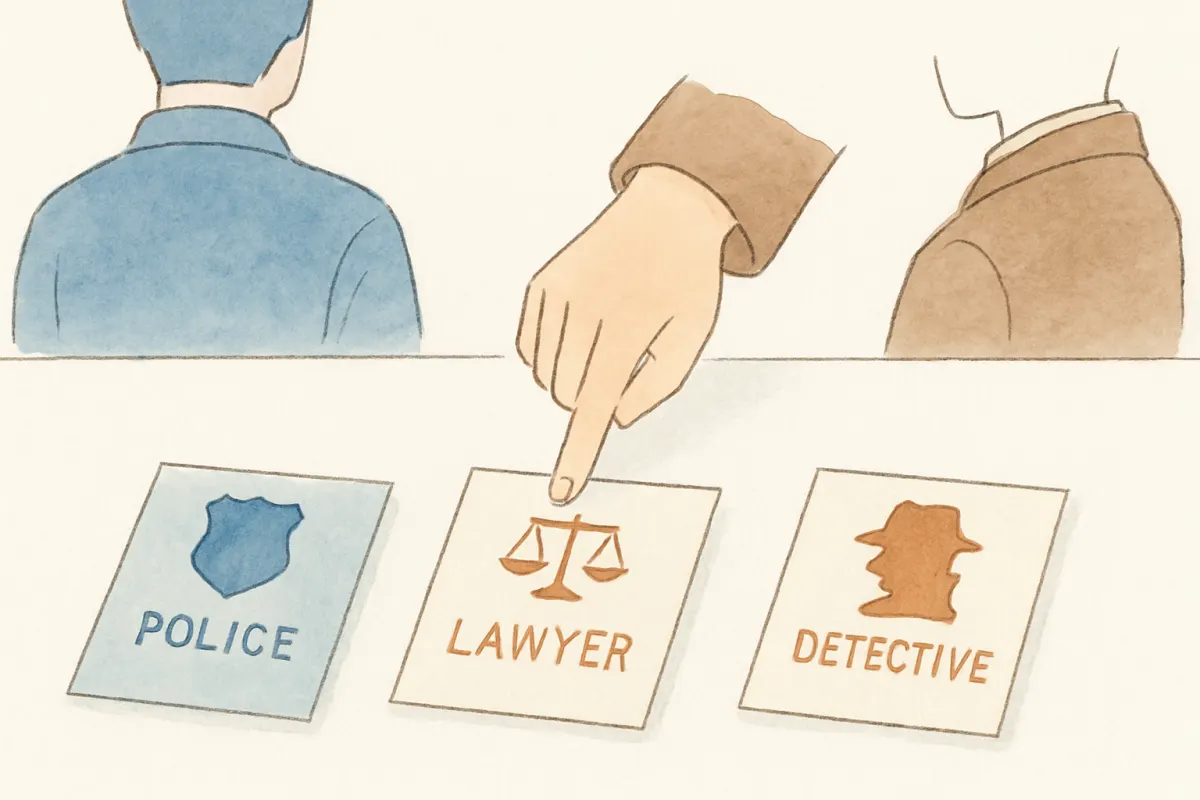 警察窓口への相談を検討している様子