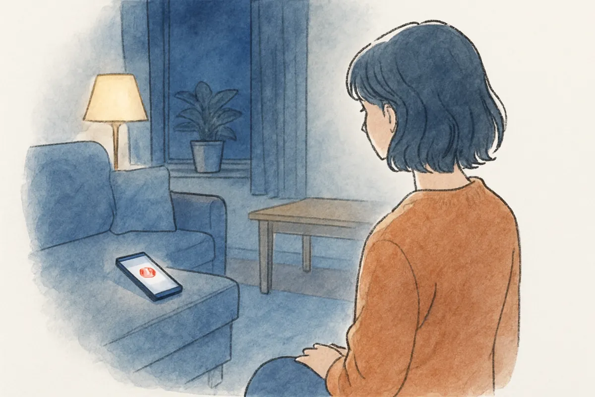 スマホの通知をきっかけに違和感に気づく場面のイメージ