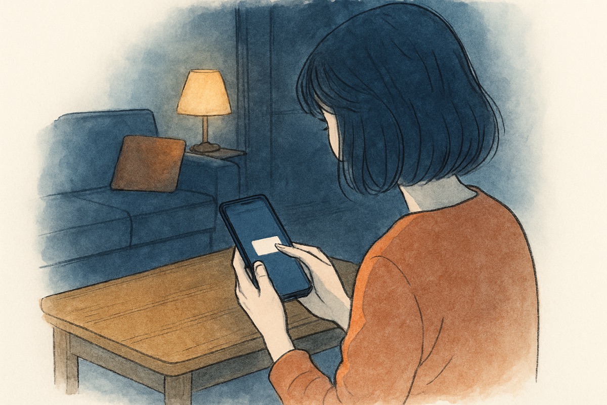 問い詰めの言葉を送る直前でためらうイメージ
