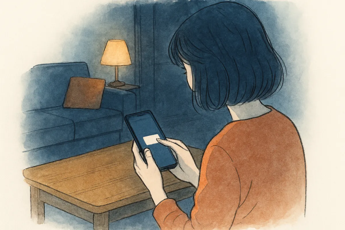 問い詰めの言葉を送る直前でためらうイメージ