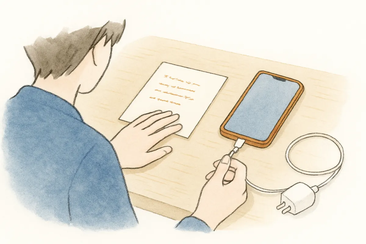 家出直後に部屋の持ち物や書き置きを確認する様子