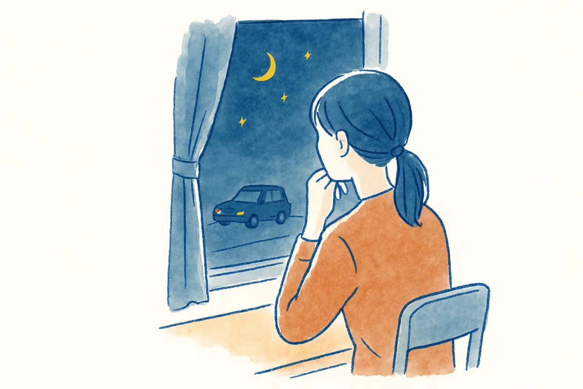 素行調査で分かることを考える女性の後ろ姿