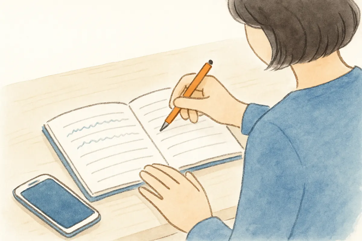 詮索に頼らず記録で確かめる様子