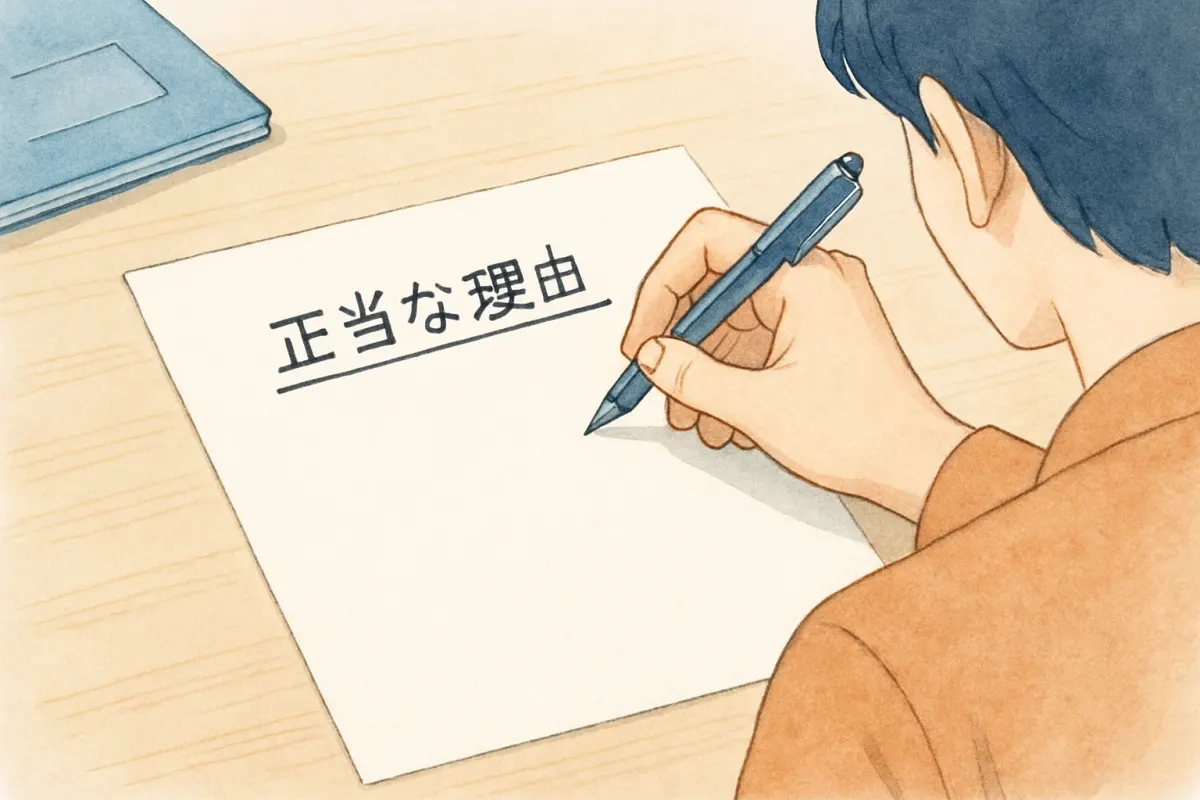 調査に正当な理由が必要なことを整理する手元
