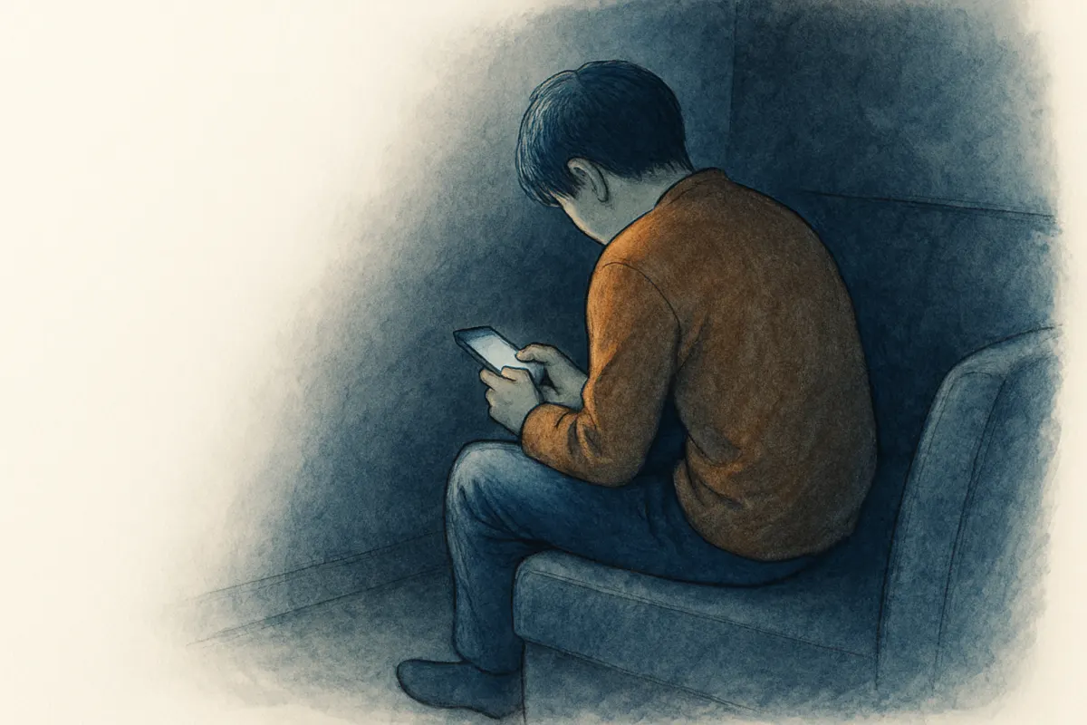 依頼のきっかけとなる不安を抱える経験者の後ろ姿
