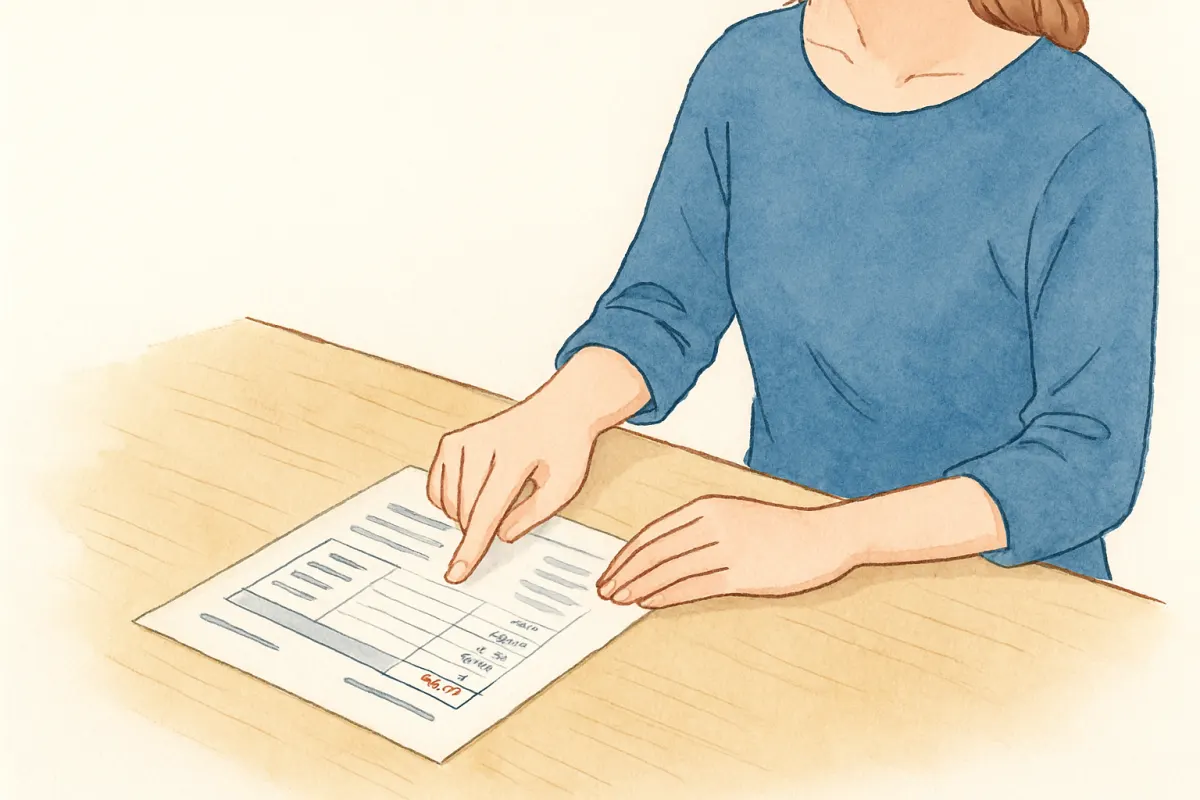 興信所の見積もりの内訳を確認する様子