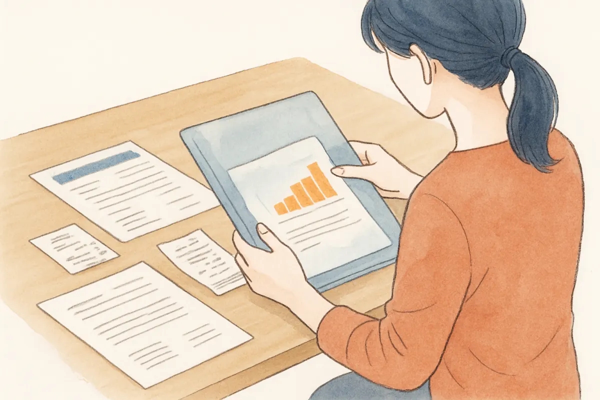 慰謝料請求に向けて証拠や書類を整理する様子
