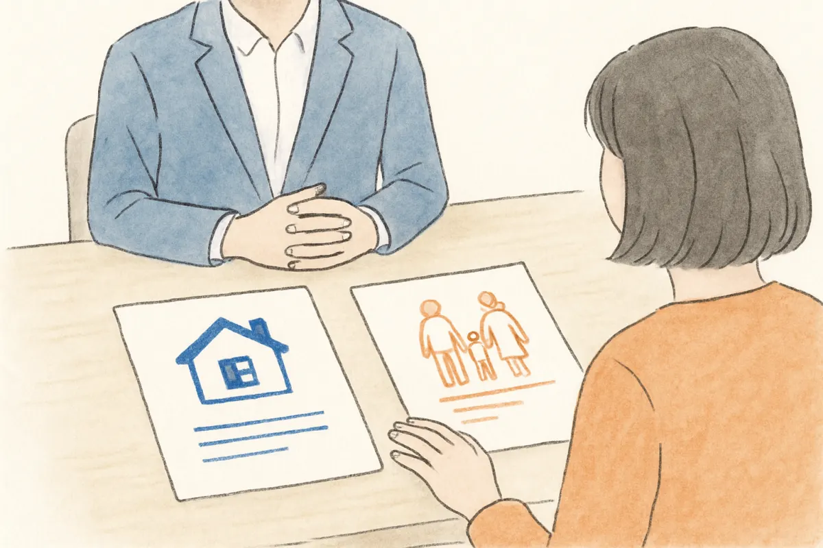 弁護士と探偵の役割の違いについて説明を受ける相談の様子