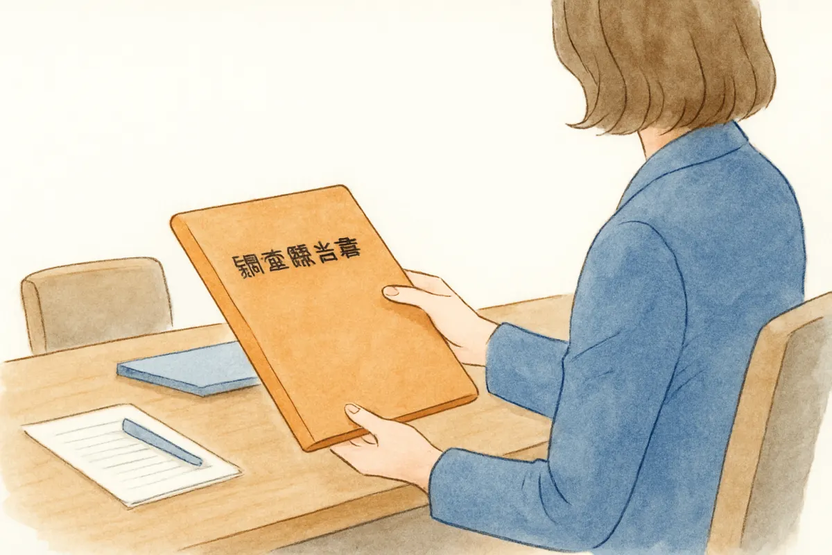 調査報告書を持って弁護士に相談する場面