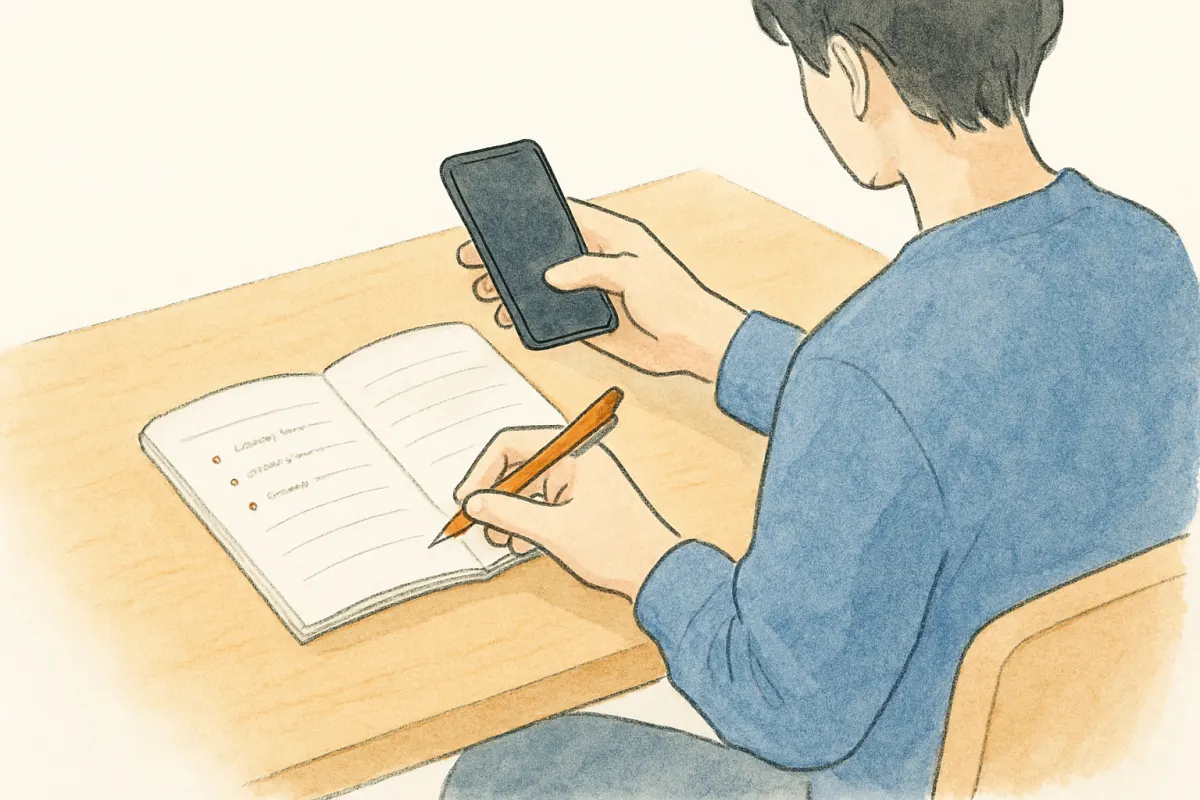 のぞき見に頼らず記録で確かめる様子
