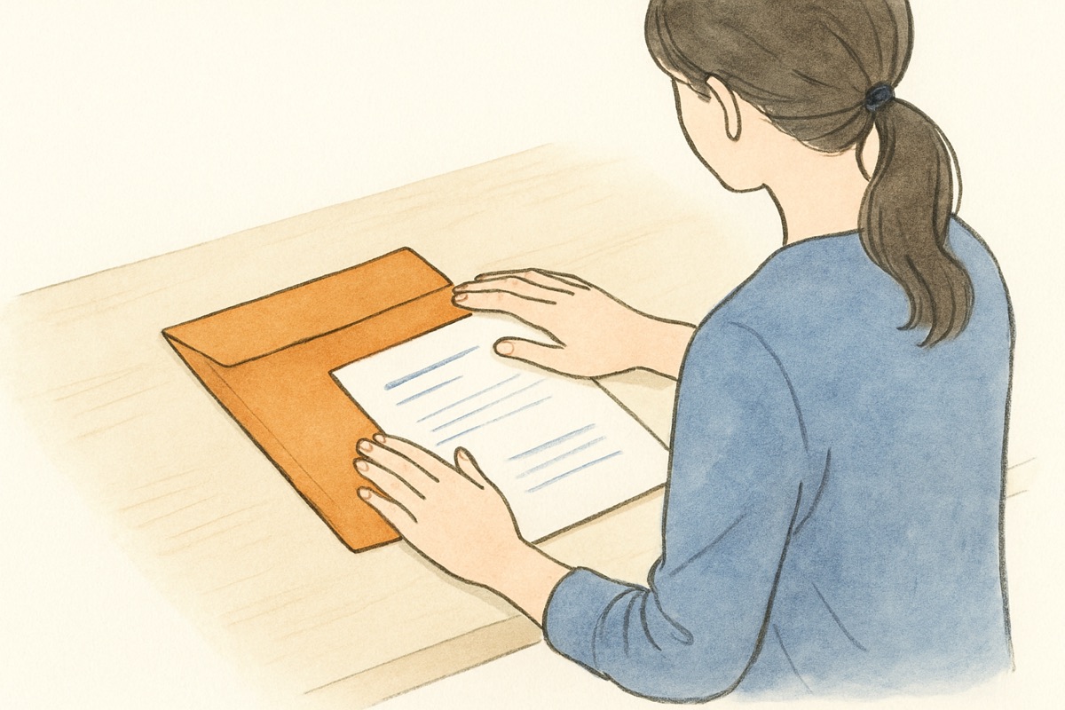 慰謝料請求に向けて書類を整える様子