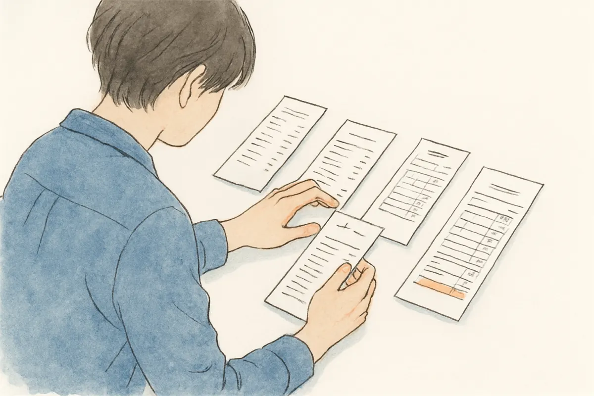過去の証拠となる痕跡を集めて保全する手元
