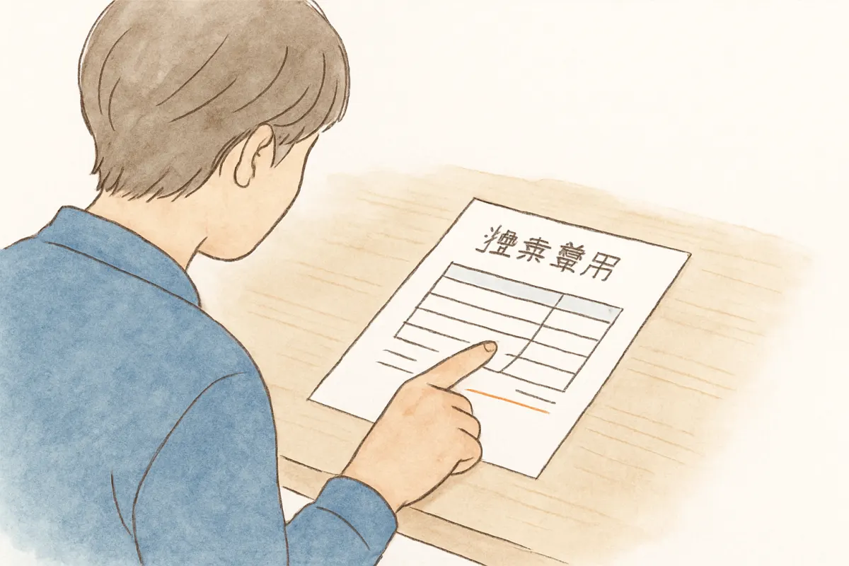 ペット捜索の見積書を確認する飼い主の手元