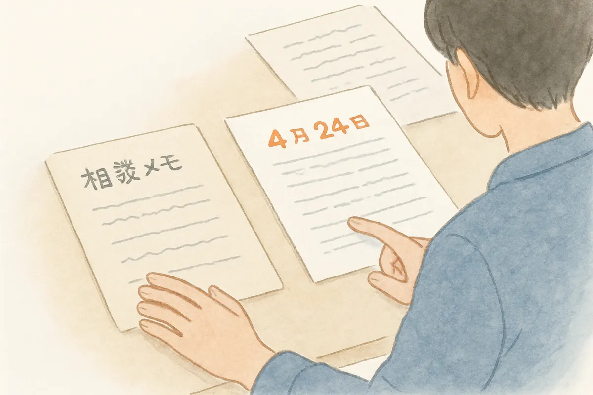 別居中の調査依頼の流れを確認する場面