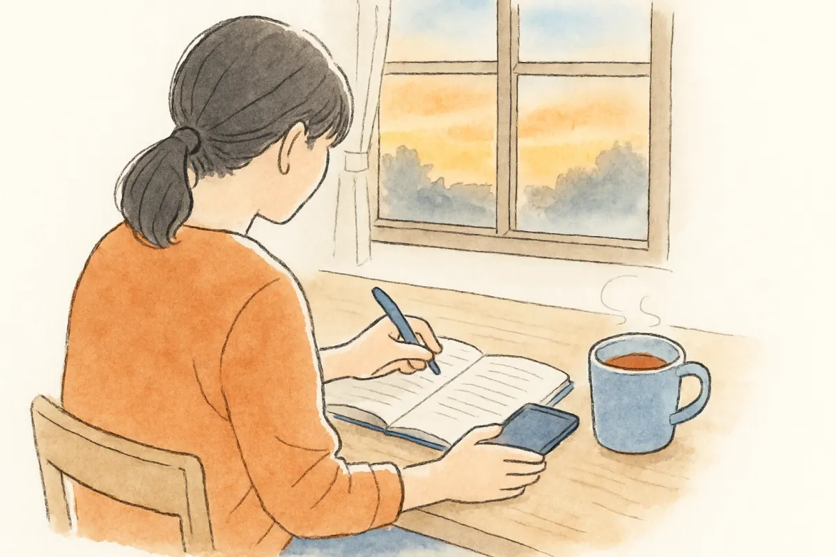 調査を依頼するかどうか考えを整理する様子