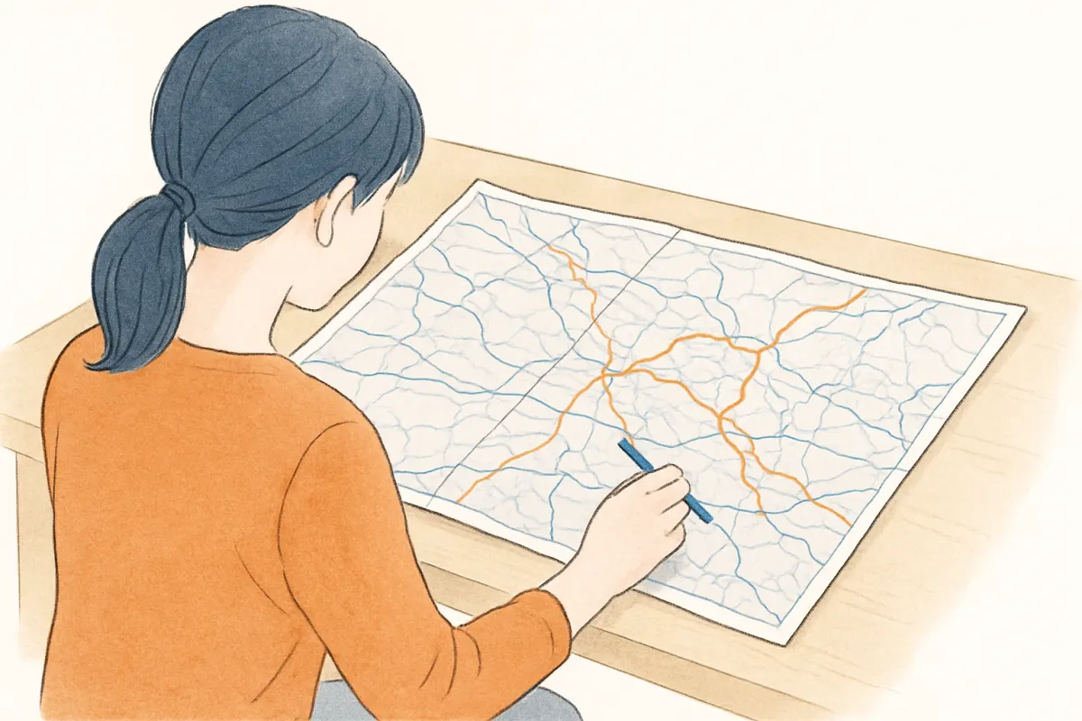 静岡の広い生活圏を地図で確認する様子