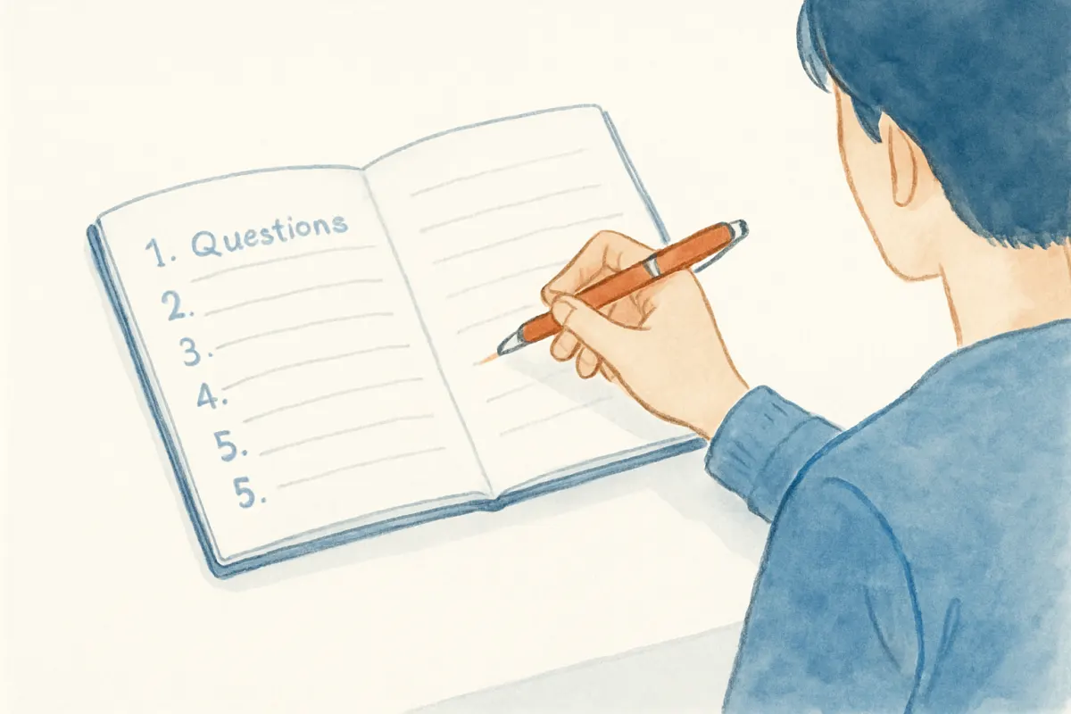 調査するべきか判断するための問いを書き出すノート