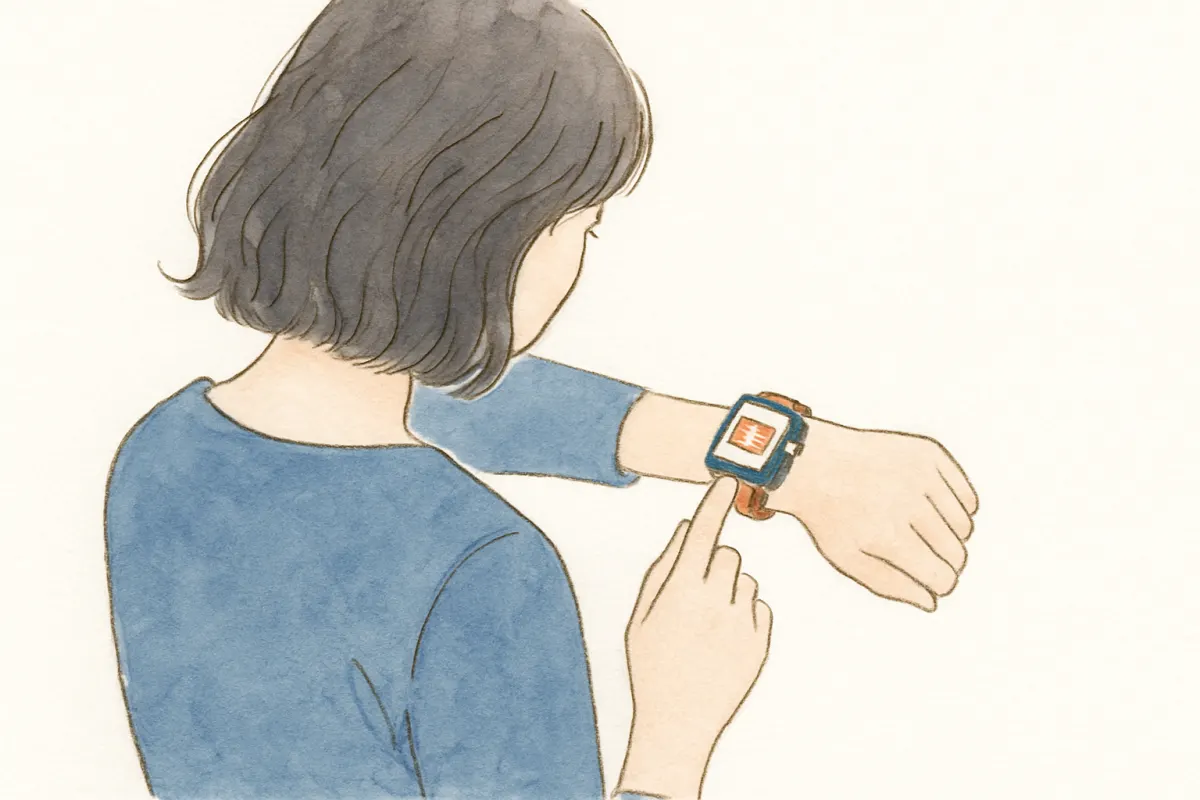 スマートウォッチに痕跡が出やすい場所