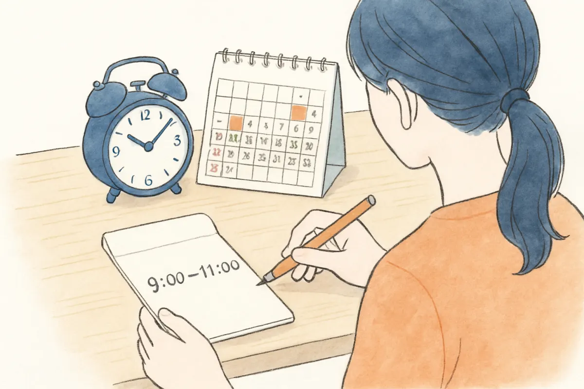 素行調査の稼働時間と費用の関係を整理する様子