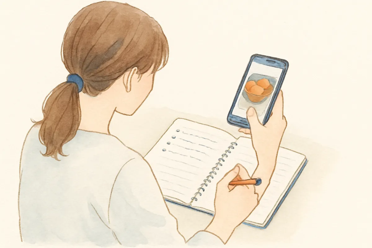 手持ちの情報を整理して調査の準備をする様子