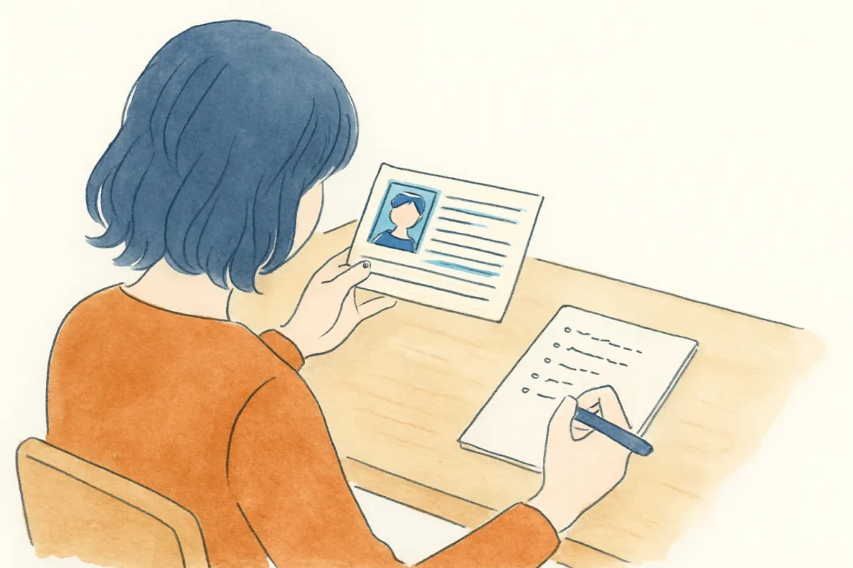 素性調査で何を調べるかを整理する手元