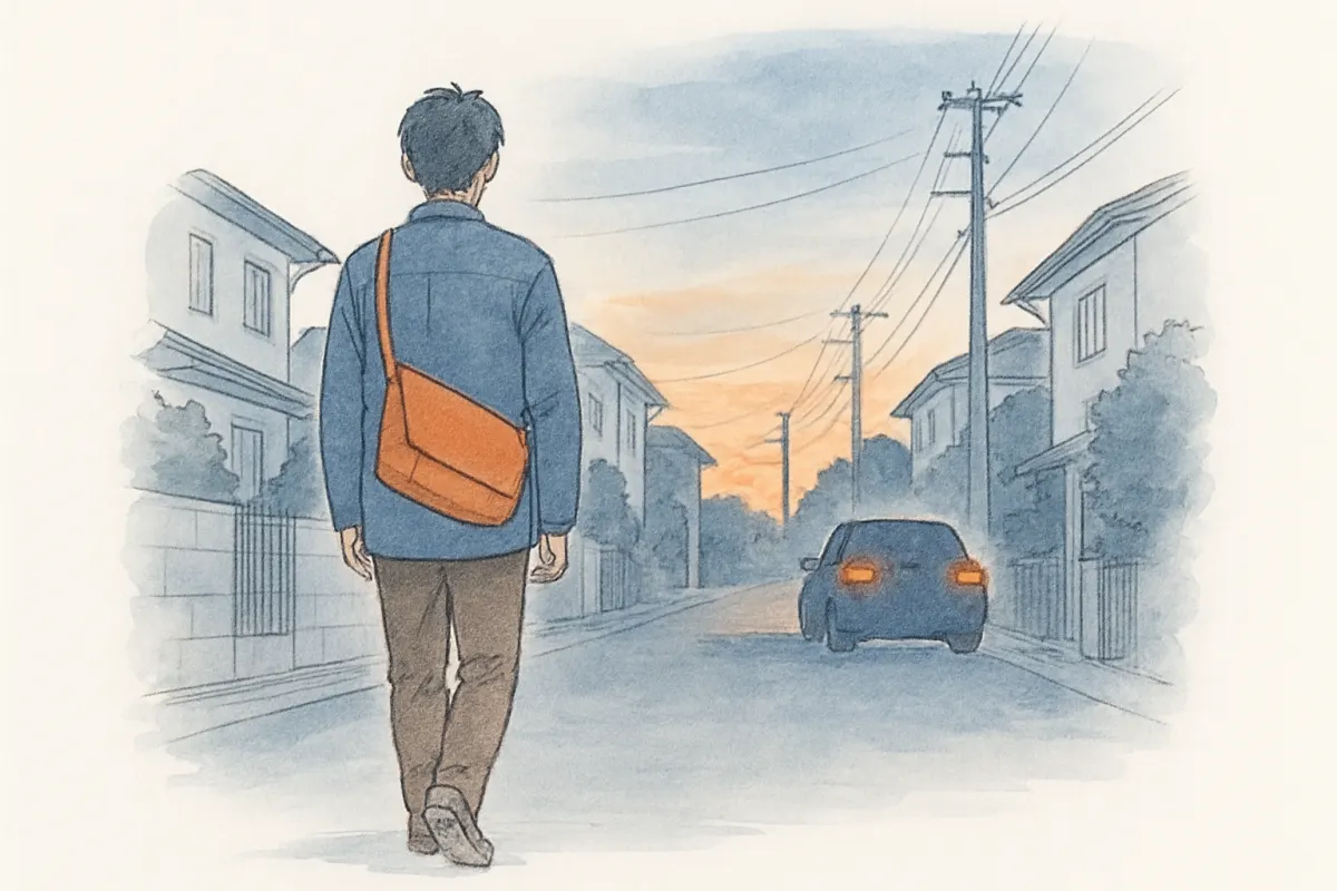 尾行調査で距離を保って対象を追うイメージ