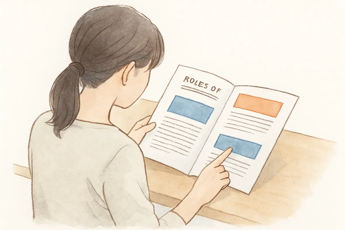 業界団体の役割を確認する手元