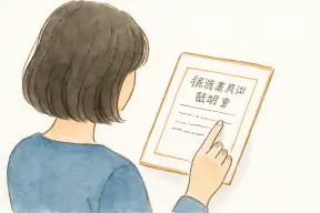 探偵事務所の書類に記載された届出番号を確認する女性の手元