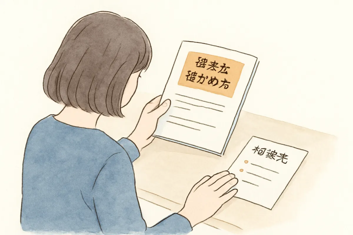 確実な確かめ方を調べる手元