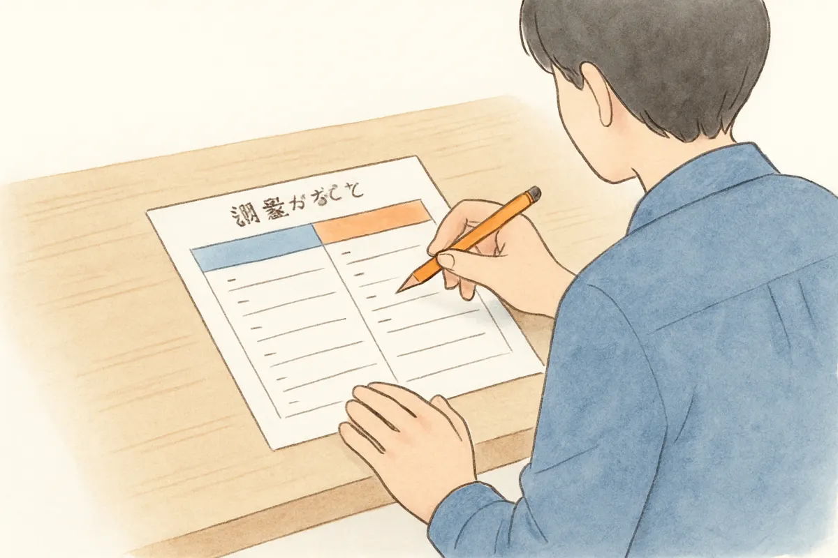 浮気調査で分かる行動の事実を整理する手元