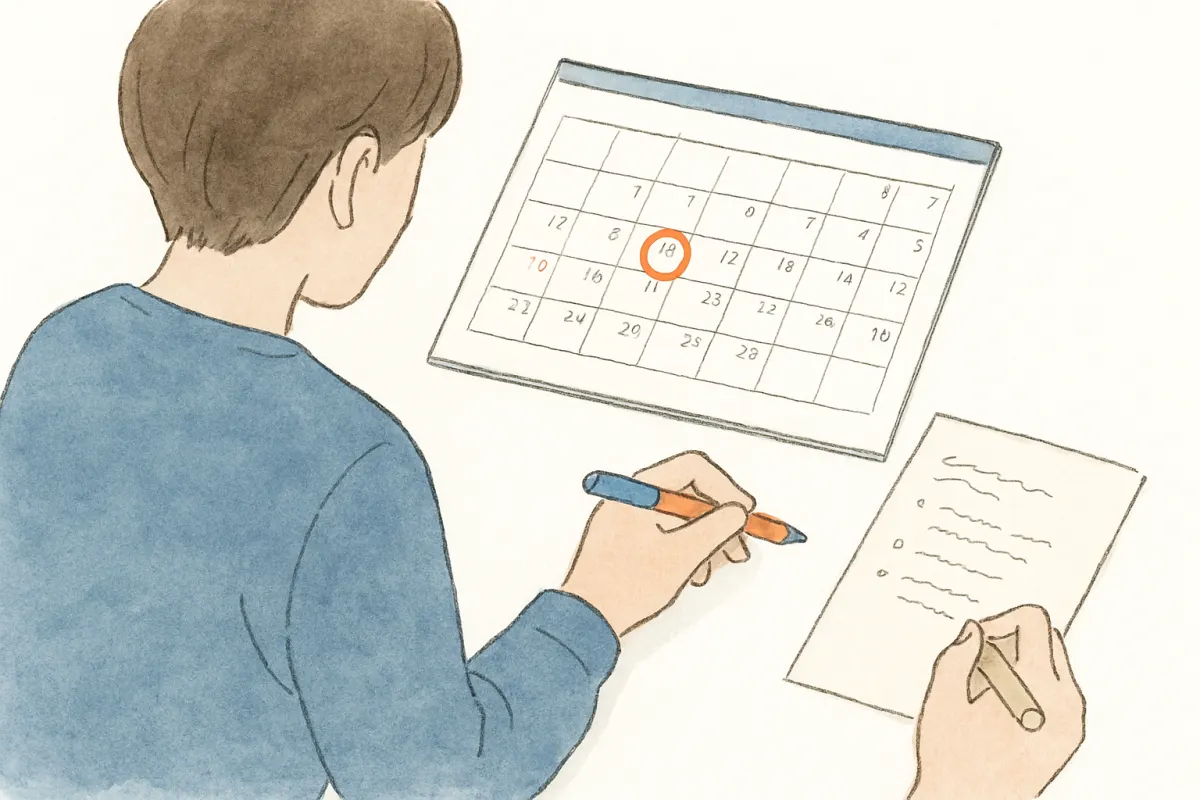 費用を抑えるために調査日を絞り込む手元